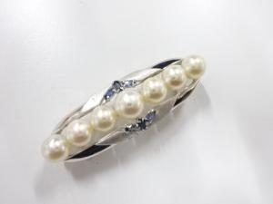 アンティーク　パール　帯留め